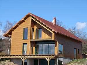 Construction ossature bois maison classique